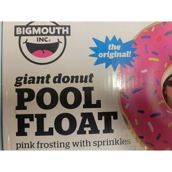 Big Mouth Giant Donut Pool Float 48 X 48 X14” - Picture 2 of 5